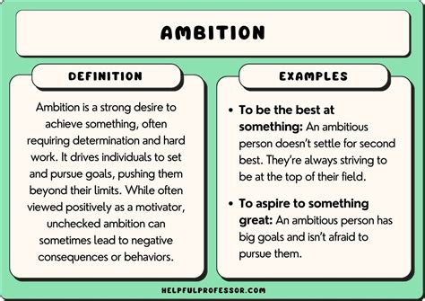 what is ambition in tagalog